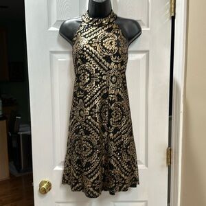 NWT Black & Gold Cocktail Dress | Size M